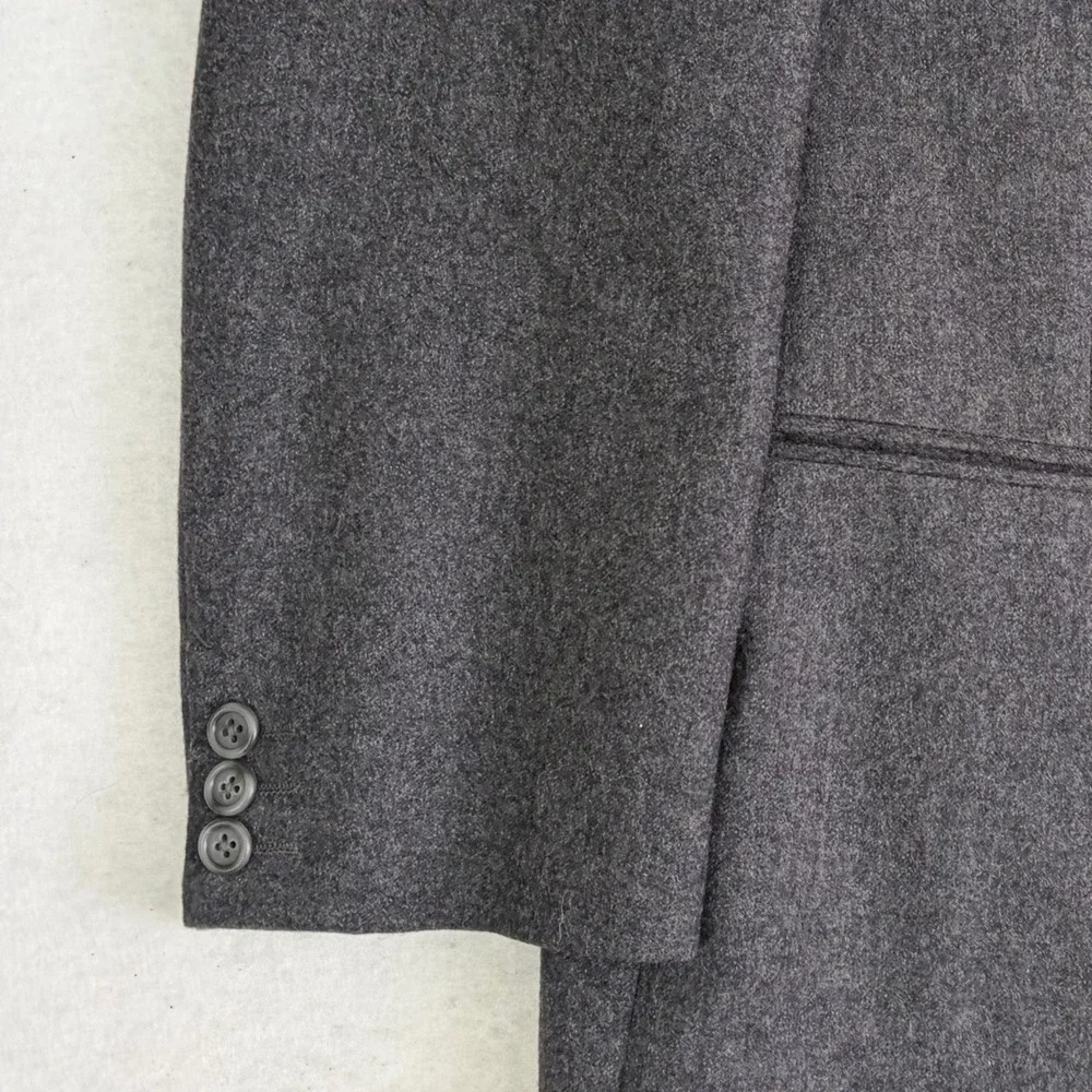 Vintage Ermenegildo Zegna Blazer 50 40R Double Breasted Peak Lapel Wool Italy